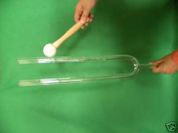 Clear crystal tuning fork big