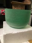 Quartz Crystal Singing Bowl 12 inch 30 cm Frosted, Green 'f' Note
