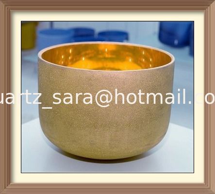 Golden quartz crystal singing bowls