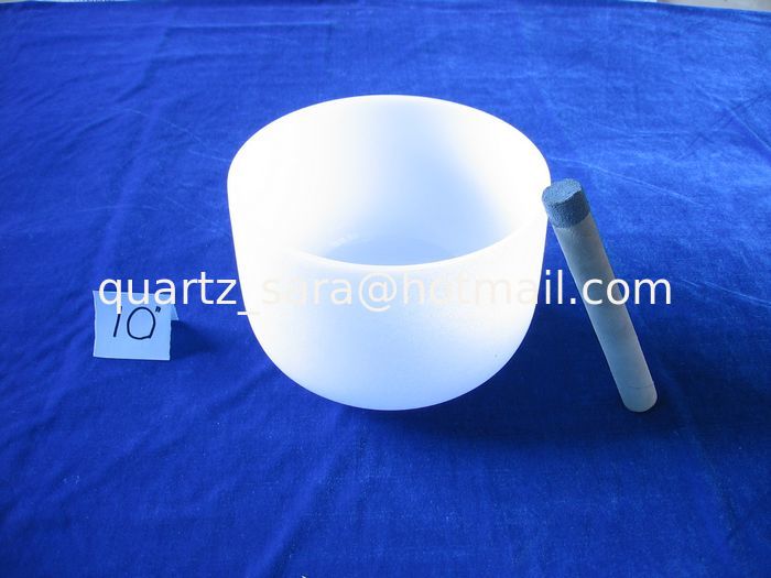 Good quality frosted quartz singing bowls hot size