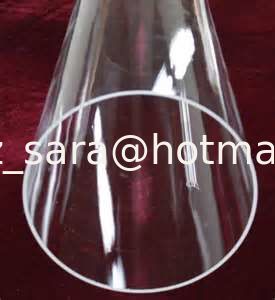 Large diameter clear quartz glass tubes