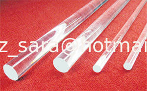 Clear opaque quartz glass rod