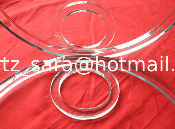 Transparent quartz glass rings