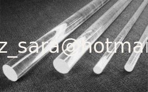 Transparent quartz glass rod