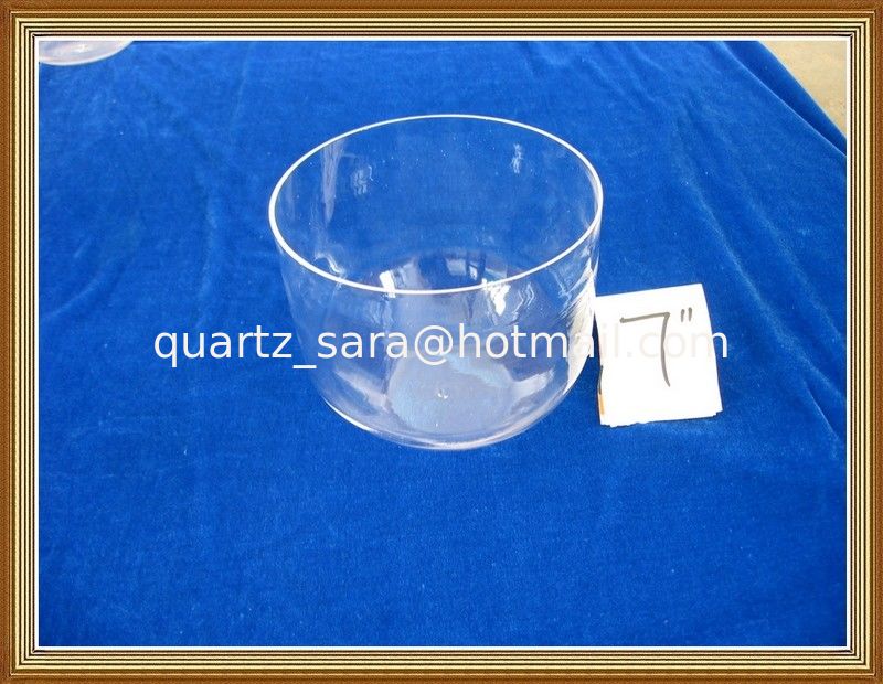 CRYSTAL CLEAR D NOTE CRYSTAL SINGING BOWL 7"