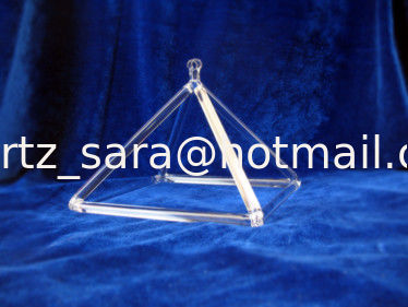 Customized quartz crystal pyramid for sound therapy