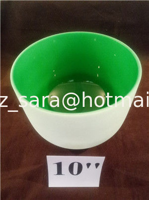 Green Color Quartz Crystal Singing Bowls for Sound Healing from china manufacturers