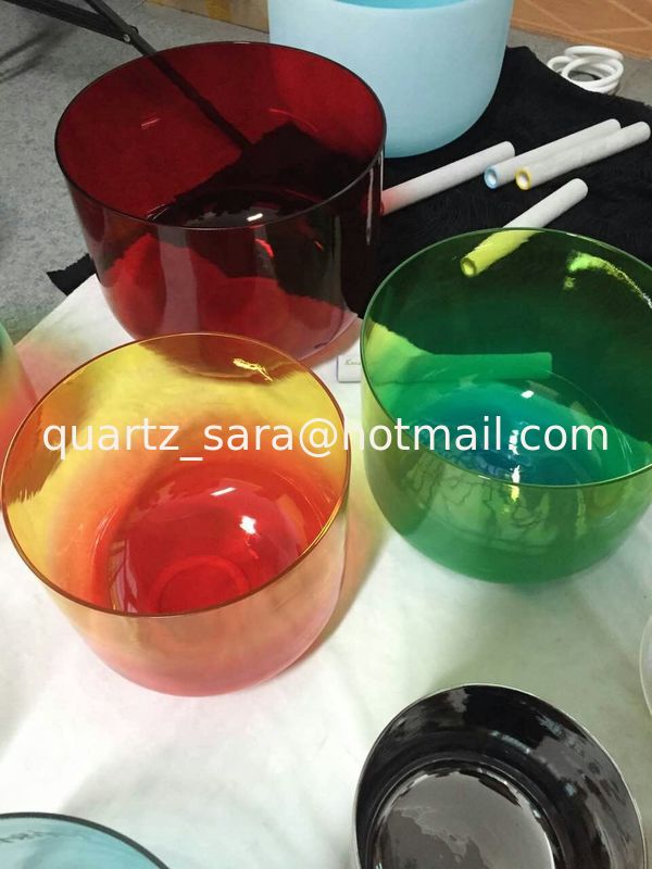 D Sacral Clear Quartz Crystal Singing Bowl
