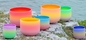 8-14 set Rainbowl Color Crystal Singing Bowls  for Sound Healing with Carrying Bags
