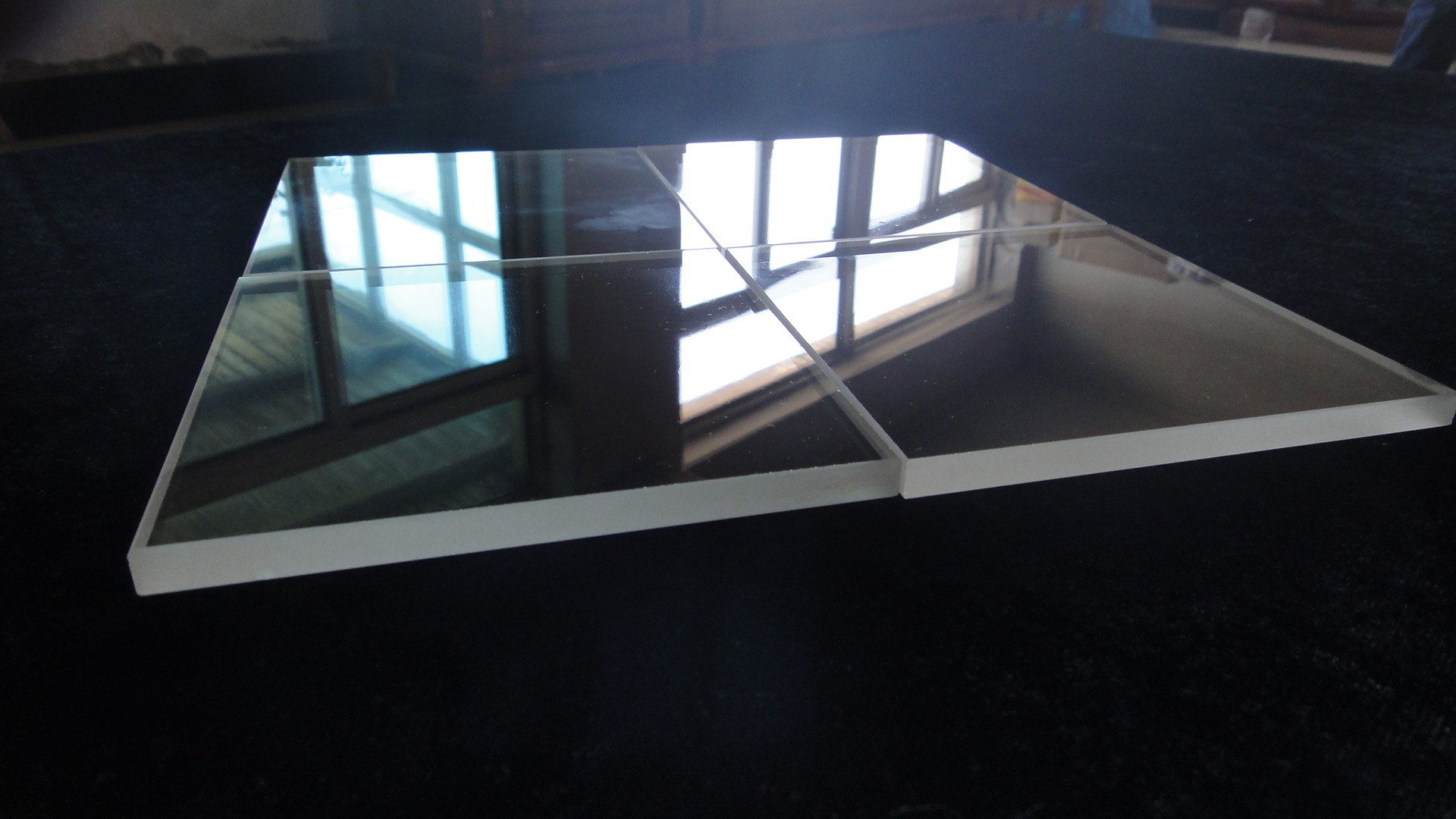 Large square clear quartz glass plate