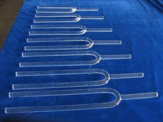 Small clear quartz crystal tuning fork