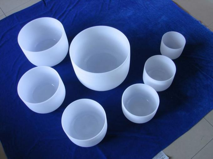 The Original Classic Frosted Crystal Singing Bowls 6'' to 12''