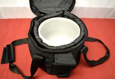 Low MOQ 10'' Green Padded Carrying Case For Handle clear Crystal Singing Bowls Manufacturer Direct Made In China