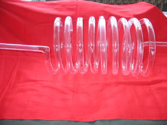 Spiral clear quartz glass tubes