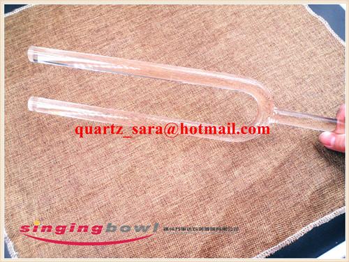 Pure clear crystal tuning forks with carrying box and rubber striker