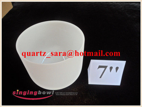 Clear handle crystal singing bowls made of high purity quartz