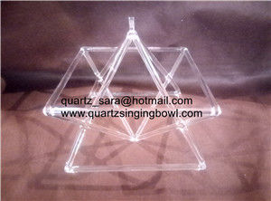 Quartz crystal singing pyramid for harmonic healing and balance