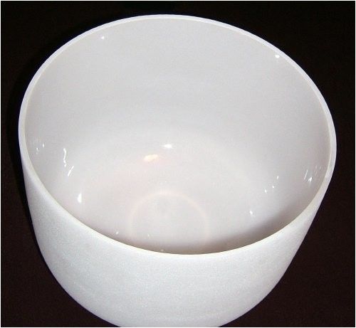 Incredibly resonantFrosted 8-14 inch crystal singing bowl for musical entertainment made in china