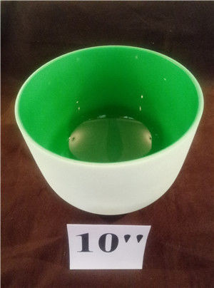 Green Color Quartz Crystal Singing Bowls for Sound Healing from china manufacturers