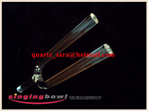 Pure clear crystal tuning forks with carrying box and rubber striker