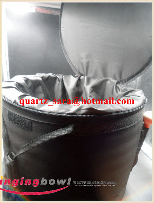 Low MOQ 10'' Green Padded Carrying Case For Handle clear Crystal Singing Bowls Manufacturer Direct Made In China