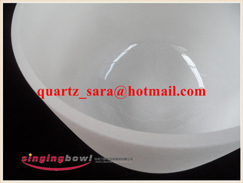Luminous sound frosted crystal singing bowl wholesale price for chakra balance 8-14 inch