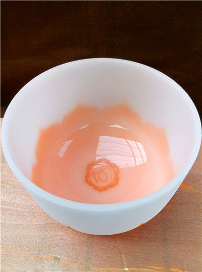 Orange Chakra Lotus Set Quartz Crystal Singing Bowls 440HZ Top Qulity Made In China