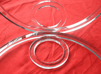 Transparent quartz glass rings
