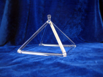 Customized quartz crystal pyramid for sound therapy