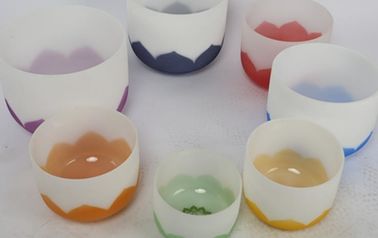Direct Manufacturer Frosted Lotus  Chakra  Crystal Singing Bowl all kinds of size and chakra note