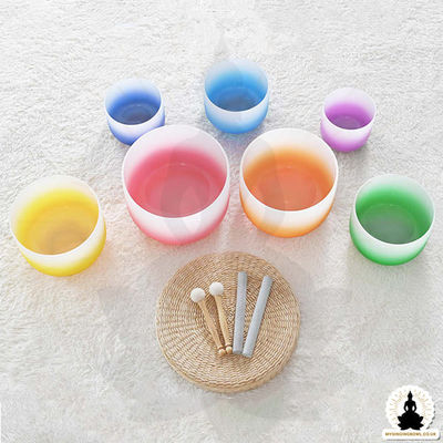 Frosted Quartz Crystal Singing Bowl for Sound Therapy