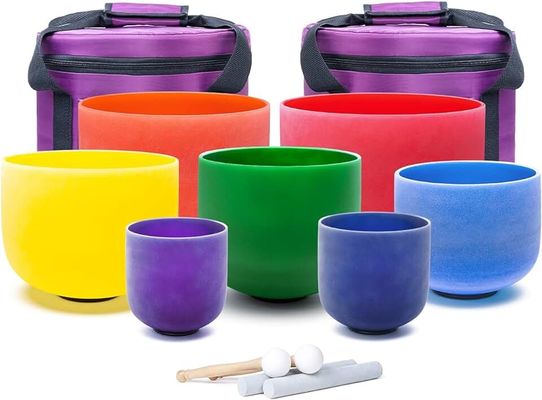 Frosted Color Quartz  Singing Bowls for Sound Healing factory sell directly