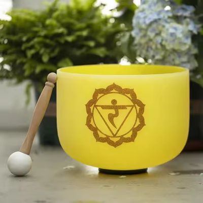 Chakra color frosted singing bowl set 8-14''