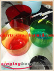 Color handle clear crystal singing bowl