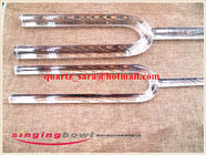 Transparent Quartz Crystal Tuning Fork Big and Small with Carrying Case