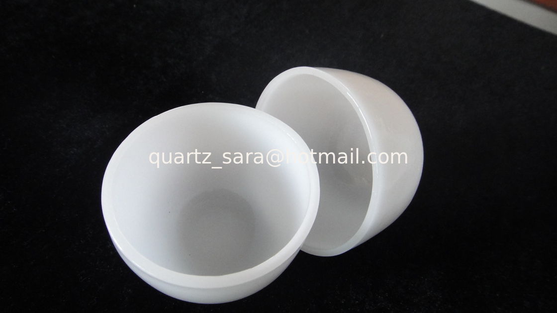 Opaque quartz crystal ceramics evaporating dish
