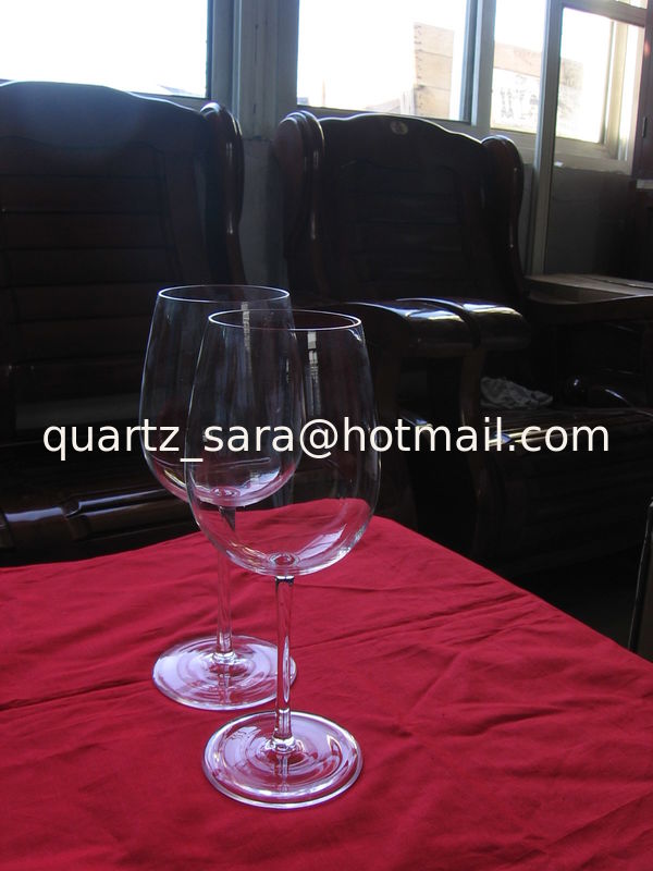 Quartz wine glasses for sound therapy made in china