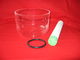 Clear Crystal Singing Bowl with sheep suede striker
