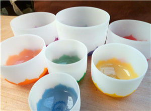 Chakra Lotus  Quartz Crystal Singing Bowls Full Sets Wholesale Price with Reverberation Time