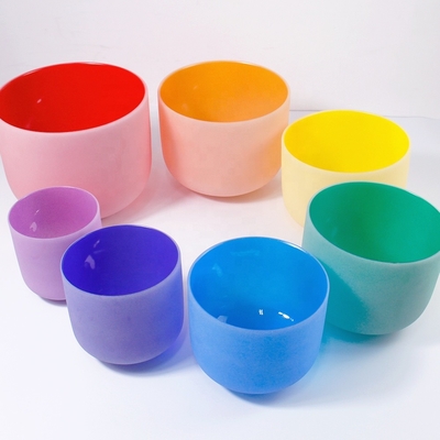 Color crystal singing bowl set 8-14''