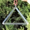 Crystal quartz pyramid for healing and therapy with carrying bag