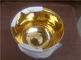 Two Sides Gold Painted Clear Crystal Singing Bowls for sound healing from china manufacturer