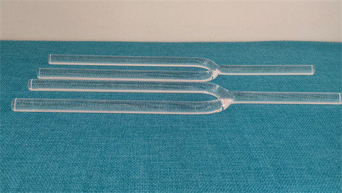 Quartz Crystal Tuning Forks with Different Notes and purple carrying cases