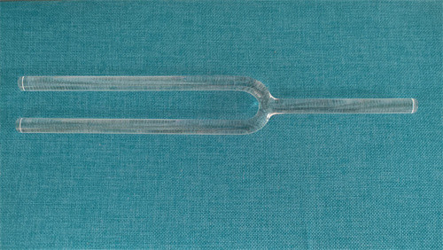 Quartz Crystal Tuning Forks with Different Notes and purple carrying cases