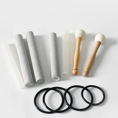 Crystal singing bowl accessory made of sheep suede