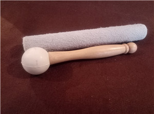 Suede stick for singing crystal bowl