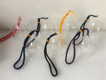 A set of  crystal tuning chimes