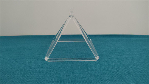 High Quality Chakra Balancing Pyramide Cristal Triangles Sound Healing Quartz Crystal Singing Pyramid