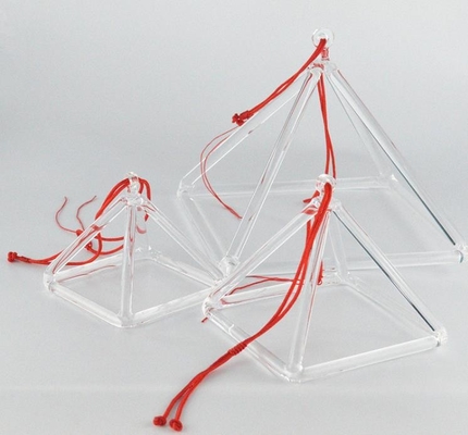 Clear quartz crystal singing pyramids with carry bag factory sell directly