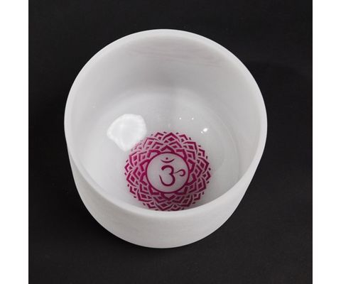 Buddhist singing bowls with chakra symbol for set
